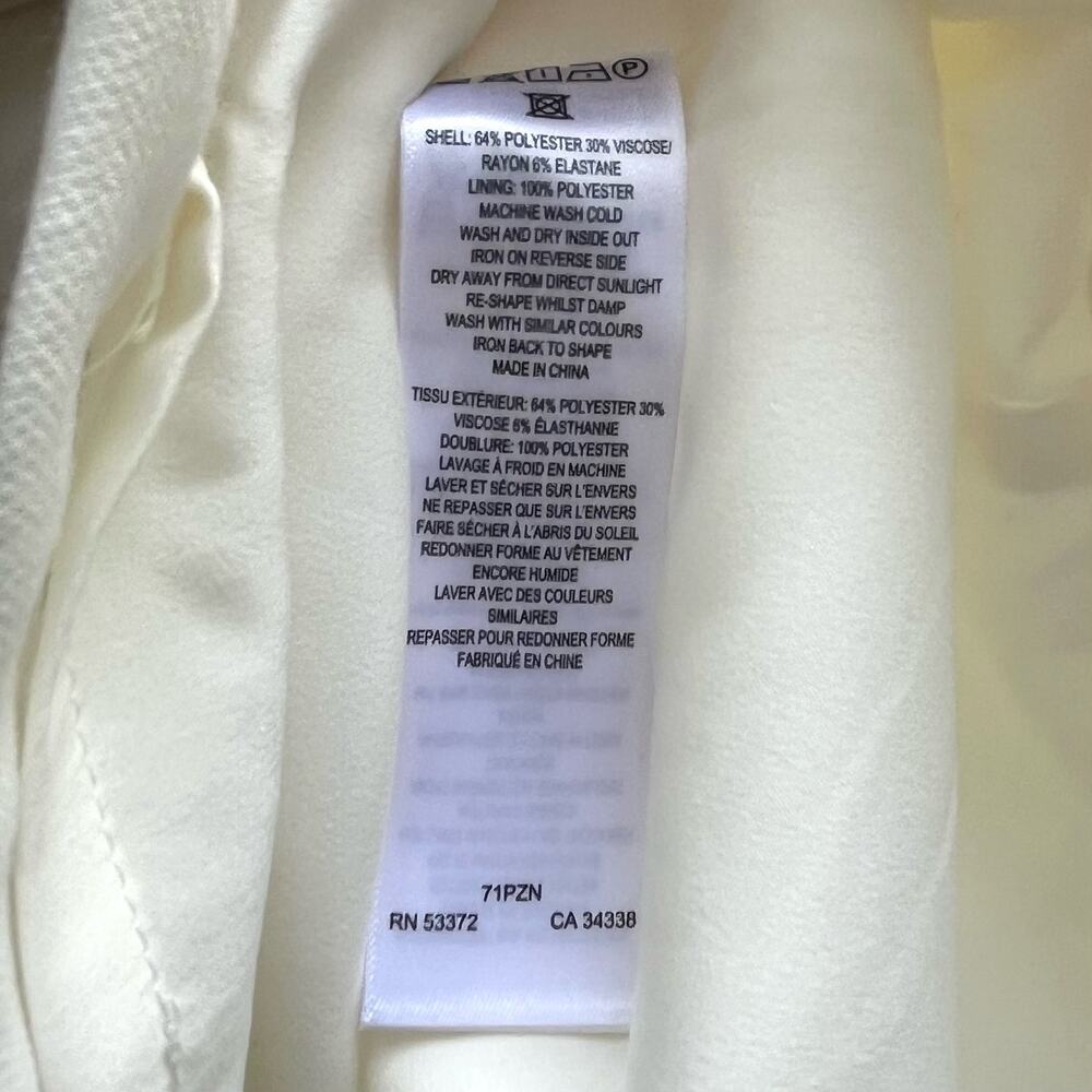 NEW French Connection Cream Whisper Sleeveless Mini Dress Adjust Straps Womens 2 - Picture 7 of 9